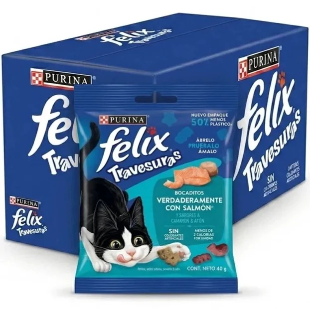 Felix Travesuras Original Mix Bocadillo Para Gato 40 grs (2)