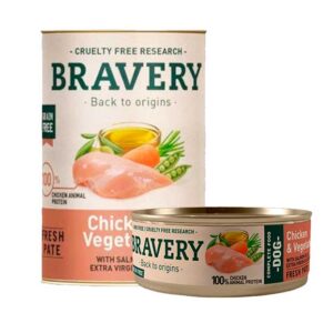 Bravery Lata Chicken and Vegetables Adult Dog