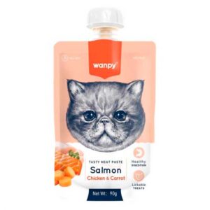 Wanpy Tasty Meat Pasta Salmón Gatos 90 gr