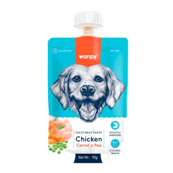 Wanpy Tasty Meat Pollo, Zanahoria y Guisantes 90g