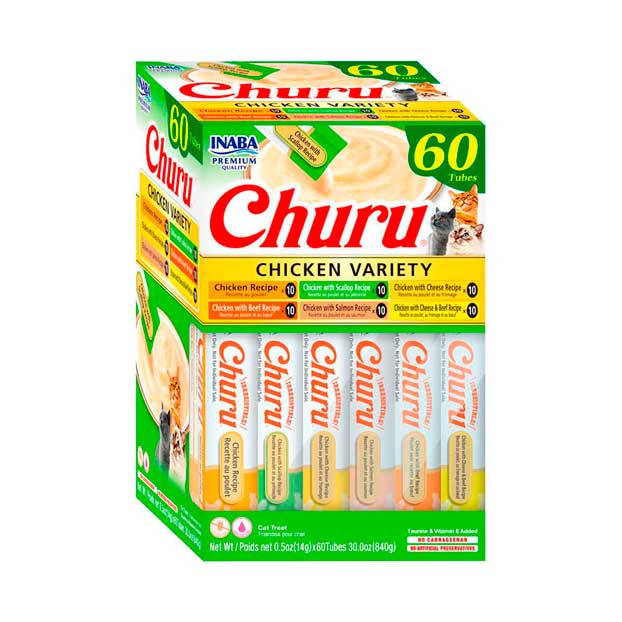 Churu Box variedades Snack Cremoso 60 tubos - Pollo