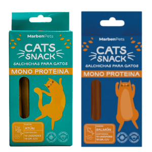 Cats Snack Salchichas Mono Proteína Salmón/Atún