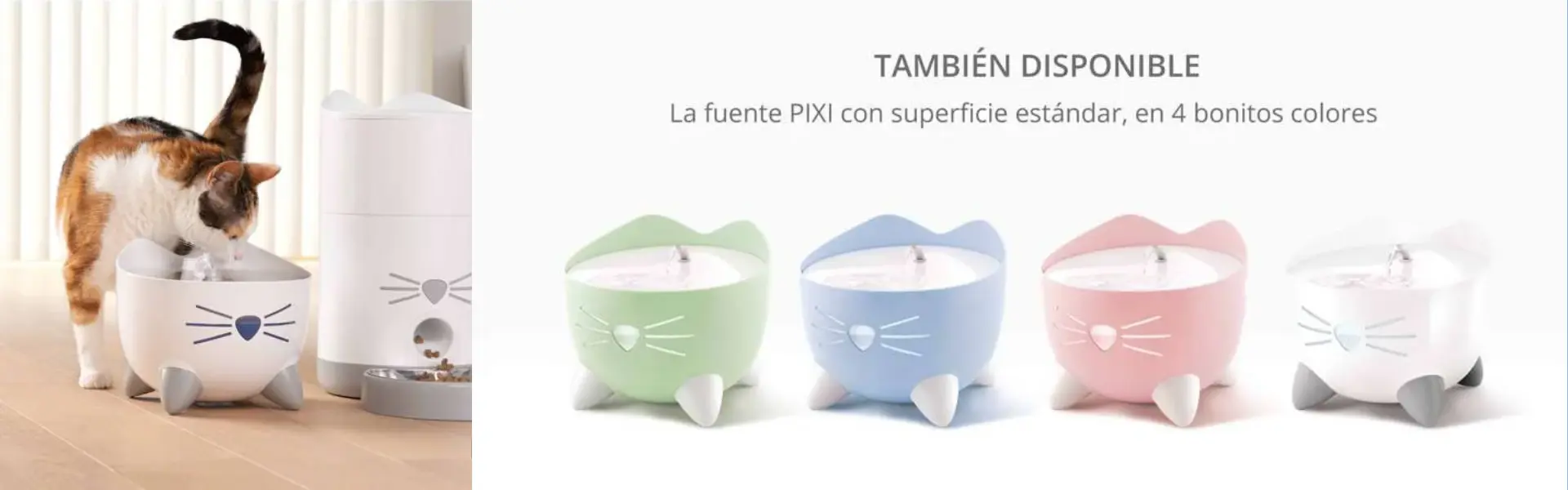 Bebedero Catit Pixi Fuente colores gato Patitas Antofagasta