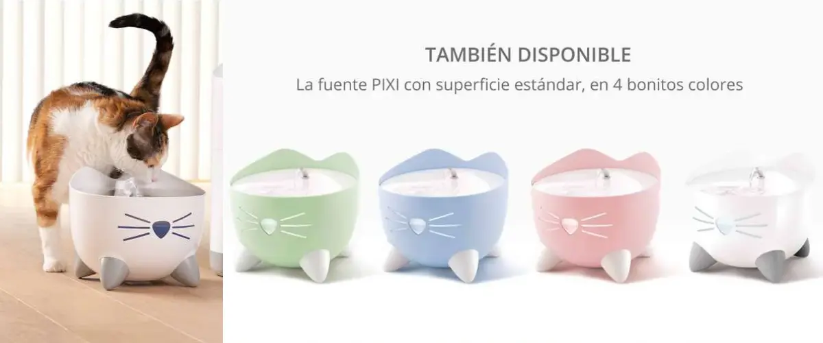 Catit Pixi Fuente para gatos vista frontal