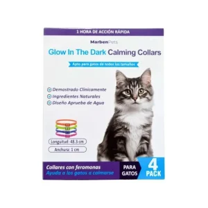 Marbenpets Collar Calming Gato Pack 4 Unidades, 48.3 cm